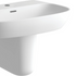 luca 600x400mm basin semi pedestal, Alessio, Basins, Semi Pedestal Basins, Wall Hung Basins, 4