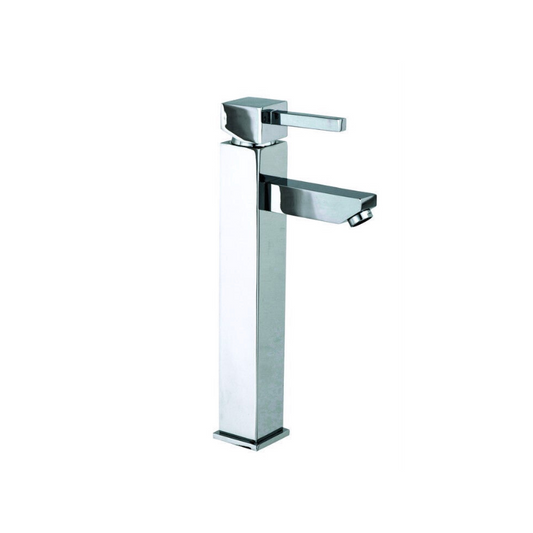 lucca square tall mono basin mixer tap, Alessio, Chrome Basin Taps, Tall Basin Taps, Taps, 1