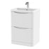 nuie 600mm floor standing 2 drawer vanity polymarble basinlun101, Nuie, Sink Vanity Unit, Basin Unit, 1