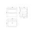 Lunar Soft Black 600mm Wall Hung 2 Drawer Vanity & Polymarble Basin