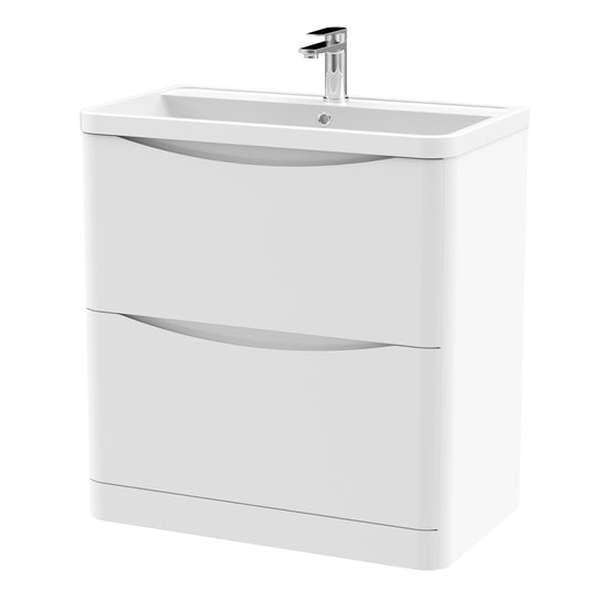 nuie 800mm floor standing 2 drawer vanity polymarble basinlun103, Nuie, Sink Vanity Unit, Basin Unit, 1