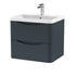 nuie 600mm wall hung 2 drawer vanity polymarble basinlun1402, Nuie, Wall Hung Vanity Unit, 1