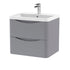 nuie 600mm wall hung 2 drawer vanity polymarble basinlun202, Nuie, Wall Hung Vanity Unit, 1