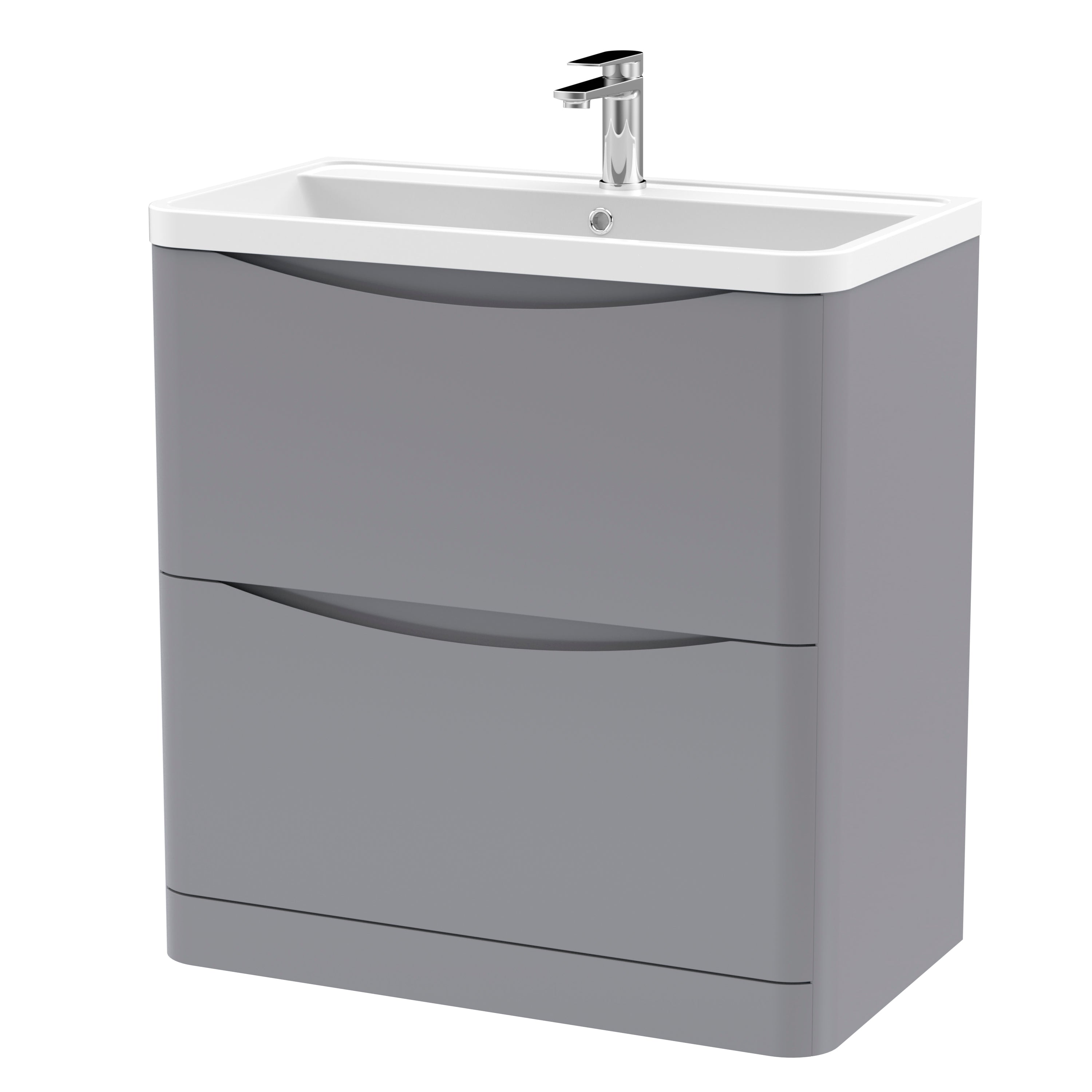 nuie 800mm floor standing 2 drawer vanity polymarble basinlun203, Nuie, Sink Vanity Unit, Basin Unit, 1