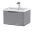 nuie 600mm wall hung 1 drawer vanity polymarble basinlun205, Nuie, Wall Hung Vanity Unit, 1