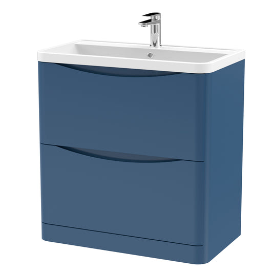 nuie 800mm floor standing 2 drawer vanity polymarble basinlun303, Nuie, Sink Vanity Unit, Basin Unit, 1