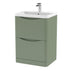 nuie 600mm floor standing 2 drawer vanity polymarble basinlun801, Nuie, Sink Vanity Unit, Basin Unit, 1