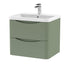 nuie 600mm wall hung 2 drawer vanity polymarble basinlun802, Nuie, Wall Hung Vanity Unit, 1