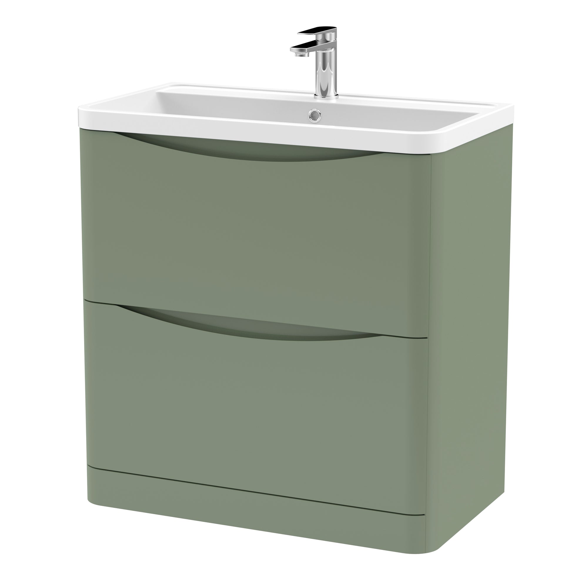 nuie 800mm floor standing 2 drawer vanity polymarble basinlun803, Nuie, Sink Vanity Unit, Basin Unit, 1