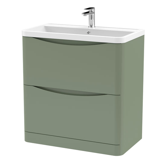 nuie 800mm floor standing 2 drawer vanity polymarble basinlun803, Nuie, Sink Vanity Unit, Basin Unit, 1