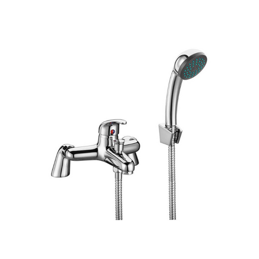marcell chrome bath filler tap with shower mixer kit, Alessio, Chrome Bath Shower Mixer Taps, Bath Taps, Taps, 1