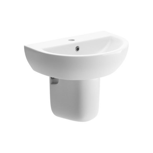 Marco Wall Hung Basin & Semi Pedestal 550x400mm