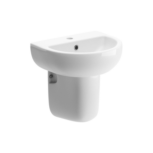 Marco Wall Hung Basin & Semi Pedestal 450x400mm