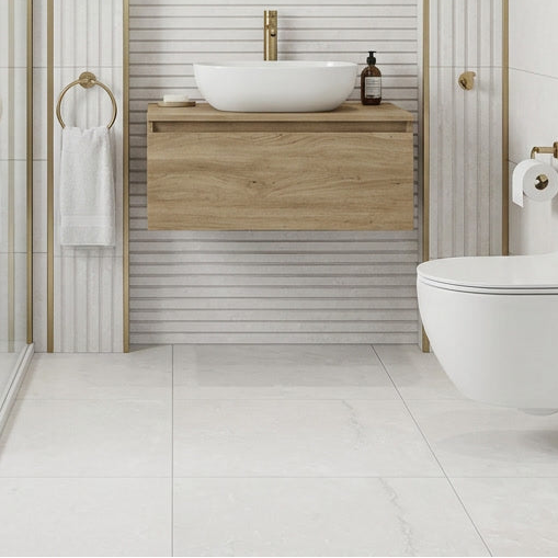 Melrose Himalaya White Floor 450x450mm Tiles