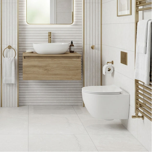 Melrose Himalaya White Floor 450x450mm Tiles
