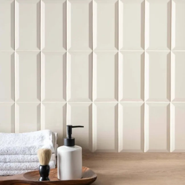 Metro Light Cream Gloss 100x200mm Tiles