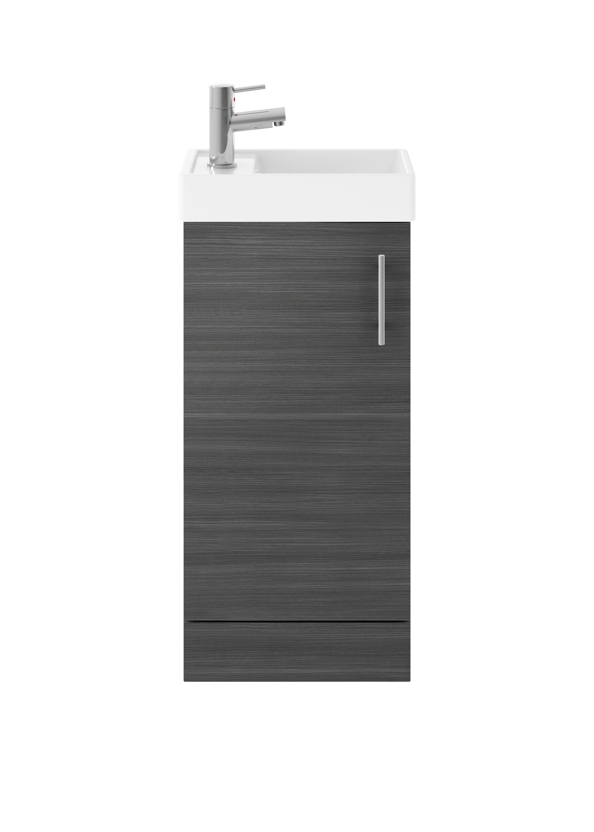 Nuie Vault 400mm Anthracite Woodgrain Floor Standing Vanity & Basin