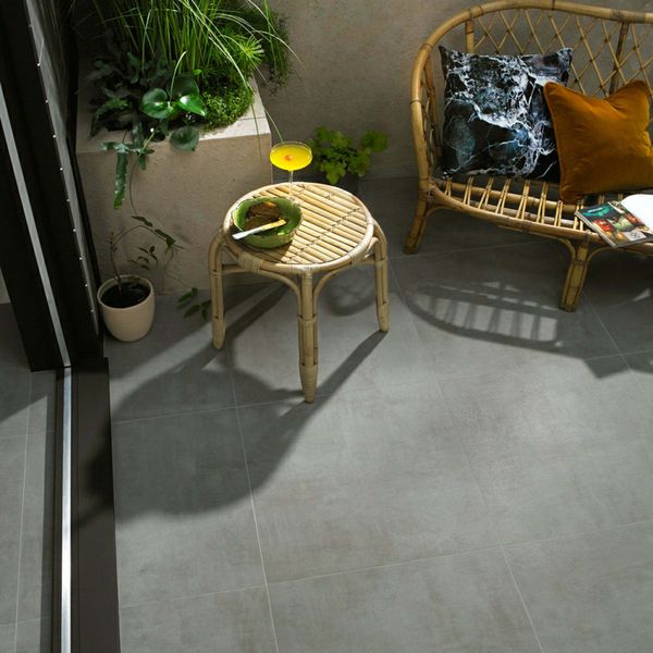 Grava Grey Concrete Effect 593x593x20mm Slabs