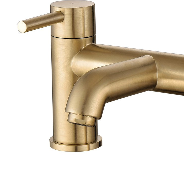 Montel Brushed Brass Bath Filler Mixer Tap