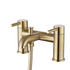montel brushed brass bath filler tap with shower mixer kit, Alessio, Brushed Brass Bath Shower Mixer Taps, Bath Taps, Taps, 3