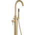 montel brushed brass freestanding bath filler tap with shower mixer, Alessio, Brushed Brass Bath Taps, Free Standing Bath Taps, Taps, 3