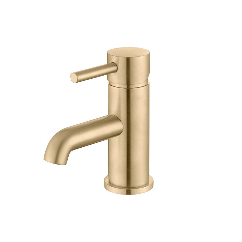 Montel Mono Brushed Brass Basin Tap & Waste