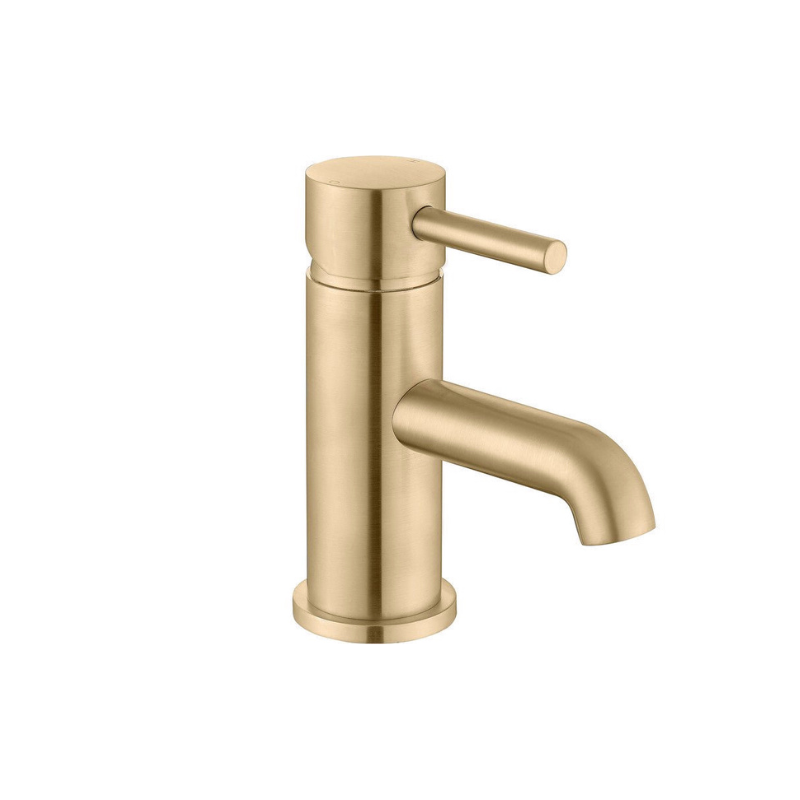 Montel Mono Brushed Brass Basin Tap & Waste