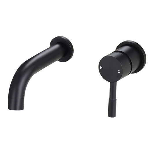 Montel Mono Matt Black Wall Mounted Basin Tap