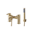 montel brushed brass bath filler tap with shower mixer kit, Alessio, Brushed Brass Bath Shower Mixer Taps, Bath Taps, Taps, 1