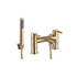 montel brushed brass bath filler tap with shower mixer kit, Alessio, Brushed Brass Bath Shower Mixer Taps, Bath Taps, Taps, 2