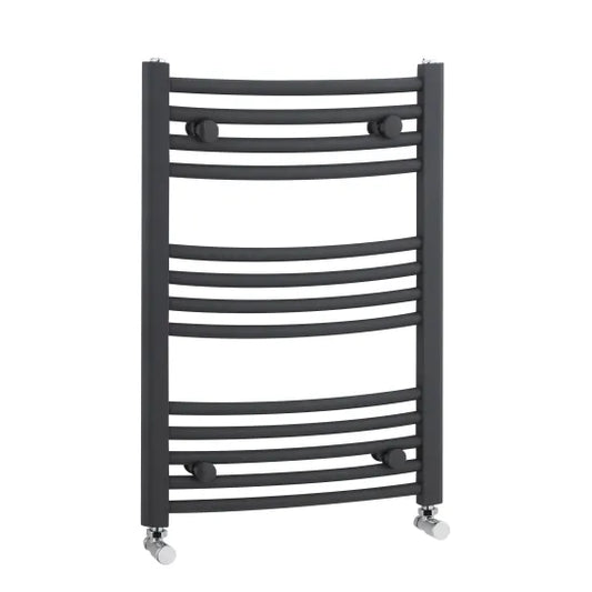 Nuie Curved Heated Ladder Rail 700x500mm Anthracite