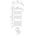 Nuie Curved Heated Ladder Rail 1150x500mm Anthracite