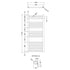Nuie Straight Heated Ladder Rail 1150x500mm Anthracite