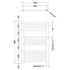 Nuie Square Heated Ladder Rail 800x500mm Chrome