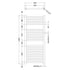 Nuie Square Heated Ladder Rail 1200x500mm Chrome
