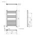 Nuie Electric Heated Towel Rail 720x400mm Chrome