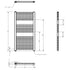 Nuie Electric Heated Towel Rail 920x480mm Anthracite