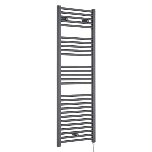 Nuie Electric Heated Towel Rail 1375x480mm Anthracite