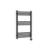 Nuie Round Straight Electric Towel Radiator 800x500mm Black
