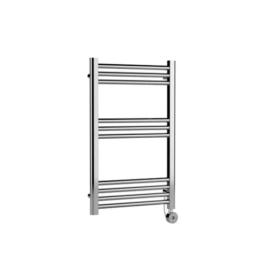 Nuie Round Straight Electric Towel Radiator 800x500mm Chrome