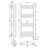 Nuie Round Straight Electric Towel Radiator 1200x500mm Chrome