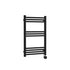 Nuie Round Straight Electric Towel Radiator 800x500mm Black