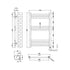 Nuie Round Straight Electric Towel Radiator 800x500mm Black