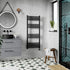 Nuie Round Straight Electric Towel Radiator 1200x500mm Black