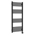 Nuie Round Straight Electric Towel Radiator 1200x500mm Black