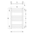 Nuie Round Straight Towel Radiator 800x500mm -Brushed Brass