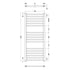 Nuie Round Straight Towel Radiator 1200x500mm - Brushed Brass