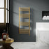 Nuie Round Straight Electric Towel Radiator 1200x500mm Brushed Brass
