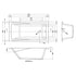 Nuie Linton Square Single Ended Bath 1400 x 700mm