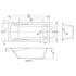 Nuie Linton Square Single Ended Bath 1500 x 700mm